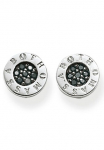 THOMAS SABO Pora auskarai &raquo;Classic Pav&eacute; juoda spalva Classic Pav&eacute; Wei&szlig;&laquo; su Zirkonia (synth.)