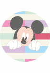 Komar Sienos lipdukai &raquo;selbstklebendes Vlies - Mickey Peek-a-boo - Gr&ouml;&szlig;e 125 x 125 cm&laquo; ovali ir selbstklebend