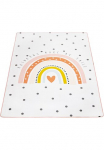 Paco Home Vaiki&scaron;kas kilimas &raquo;Chicos 552&laquo; rechteckig 2 mm auk&scaron;tis Flachgewebe niedlich Vaiki&scaron;ki Design Motiv Regenbogen Pastell-Farben