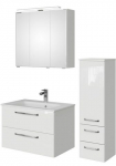 Saphir Vonios kambario baldų komplektas &raquo;Badm&ouml;bel-Set Trentino 3vnt. MineralmarmorwaschtischLED-Spiegelschrank&laquo; 4 Stk. dalys