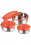 KING Maisto laikymo indai &raquo;KLICKBOX Indas ir Deckel&laquo; luftdicht Inhalt ca.: 1.200 ml 650 ml 350 ml