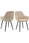 SalesFever Kėdė &raquo;Komfortabler valgomojo kambario kėdė im zeitlosen Design&laquo; (Set) 2 Stk.Bezug in Cord-Optik
