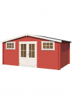 LASITA MAJA Sodo namelis &raquo;Washington&laquo; Blochbohlenhaus 28mm Fundamentmass 4800x3760 Schwedenrot