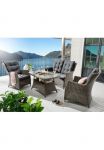 Destiny Garten-Essgruppe &raquo;CASA&laquo; 1x 2vnt. sofa 2x Fotelis 1x stalas ir atrama 13 Stk. dalys Aliumininis Polyrattan
