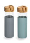 Zeller Present Gertuvė 2 vnt. rinkinys Glas/Bambusdeckel/Siliko je 500 ml