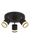 GLOBO LIGHTING Lubinis &scaron;viestuvas &raquo;LUCERO&laquo; GX53 1 Stk. Warmwei&szlig; Deckenspot/schwarz/3000K/Wohnzimmer/Flur