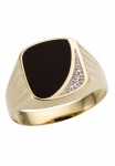 Firetti Žiedas &raquo;Schmuck Dovanų Gold 333 Vyri&scaron;kas žiedas Farbsteinring Onyx&laquo; su Onyx - su Brillant