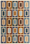 FLAIR RUGS Vilnonis kilimas &raquo;Retro Blocks su Hoch-Tief-Effekt&laquo; rechteckig 10 mm auk&scaron;tis handgeschnitzter Vilnonis kilimas Wohnzimmer miegamojo kambario baldai Esszimmer