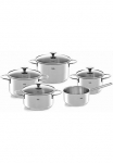 Fissler Puodų rinkinys &raquo;Copenhagen&laquo; rinkinys puodas 20 cm je 1 Puodas 16/20/24 cm puodas su ilga rankena 16 cm 9 Stk. dalys Nerūdijančio plieno 18/10