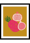 queence Paveikslas &raquo;Anton&laquo; Essen | Figūrėlė | Kunst | Lebensmittel | Obst | Obst paveikslas/nuotrauka 1 Stk. dalys HD Premium Poster-Druck ir Holzrahmen