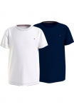 Tommy Hilfiger Underwear Mar&scaron;kinėliai &raquo;2 PK SS Mar&scaron;kinėliai su apvadas ir apvalia i&scaron;kirpte im 2er-Pack&laquo; Rinkinys 2 vnt. 2 Stk. unifarben casual regular forma medvilnė apvalia i&scaron;kirpte