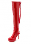 LASCANA Belle Affaire Ilgaauliai batai vir&scaron; kelių &raquo;High-Heel-Stiefelette su Plateau&laquo; in erotischer Lack-Optik