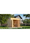Nordic Holz Nordic mediena sodo namelis &raquo;Fynn 15&laquo; kleiner stilvoller Schuppen su Flachdach