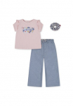 Levi's&reg; Kids Palaidinė tamprės & papuo&scaron;alas plaukams &raquo;LVG RUFFLE SHLDR Mar&scaron;kinėliai be rankovių & Kelnės SE&laquo; 3 Stk. su marginta gėlėmis