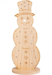 n&auml;ve LED Dekoracija &raquo;Snowy Weihnachtsdeko i&scaron; Holz&laquo; LED-Board 1 Stk. Warmwei&szlig; Schneemann i&scaron; mediena auk&scaron;tis ca. 50 cm Batteriebetrieb
