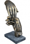 Casablanca by Gilde Dekoratyvinė figurėlė &raquo;Skulptur du hands bronzefarben&laquo; braun