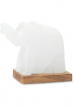 HIMALAYA SALT DREAMS Salzkristall-Tischlampe &raquo;Elefant&laquo; LED-Modul 1 Stk. Warmwei&szlig; Handgefertigt i&scaron; druskos kristalas - jeder Stein ein Unikat H: ca. 11cm