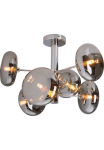 n&auml;ve Deckenleuchten &raquo;Orion&laquo; G9 1 Stk. Glasschirme 6flg. G9 exkl. lemputės chrom-smokey D: 53cm
