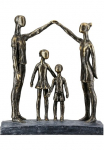 Casablanca by Gilde Dekoratyvinė figurėlė &raquo;Skulptur Familie sch&uuml;tzende H&auml;nde bronzefarben H. 30 cm&laquo;
