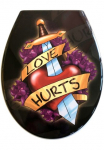 ADOB WC-dangtis &raquo;Love Hurts&laquo; Lėto nusileidimo funkcija zur Reinigung abnehmbar