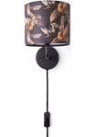 Paco Home Sieninis &scaron;viestuvas &raquo;Luca Flower&laquo; E14 Stofflampe gėlės ra&scaron;tas Sieninis &scaron;viestuvas stalinė lempa Textil Floral