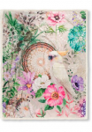 hip Languotas &raquo;Indah&laquo; labai &scaron;velnus Užklotas 130x160 cm WendeoptikBlumen Tropisch rusvai gelsvas