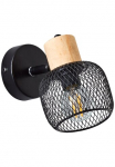 Brilliant Wandstrahler &raquo;Giada&laquo; E14 1 Stk. sieninė lempa 145 cm E14 schwenkbar Metall/Holz schwarz/braun