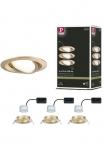 Paulmann LED įmontuojamas &scaron;viestuvas &raquo;LED įmontuojamas &scaron;viestuvas Nova Coin ovali 84mm 50&deg; Coin Gold matt&laquo; LED-Modul 3 Stk. Warmwei&szlig;