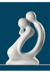 GILDE Dekoratyvinė figurėlė &raquo;Skulptur Kuss wei&szlig;&laquo; Dekoracija auk&scaron;tis 42 cm handgefertigt i&scaron; Keramik Wohnzimmer