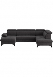 COTTA Sofa &raquo;Hudson U-Form B: 324 cm&laquo; su Kopfteilverstellung pasirinktinai miegojimo funkcija & Dėžutė patalynei