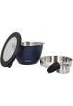 S'well Dubuo salotoms &raquo; Calacatta Gold Salad Bowl Kit 1.9L&laquo; 3 Stk. i&scaron; Nerūdijančio plieno Therma-&reg;-Technologie su vakuumisolierten Au&szlig;enschale