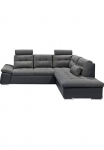 ED EXCITING DESIGN Kampinė sofa &raquo;Jakarta L-Form&laquo; su miegojimo funkcija Armteilverstellung Atrama galvai & 2 Pagalvėlės su užra&scaron;ais