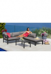 KONIFERA Gartenlounge-Set &raquo;Dubai&laquo; 14 Stk. dalys Ecklounge stalas 100x59 cm Aliumininis