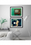 queence Paveikslas &raquo;Prime Time&laquo; Technik | historische Ereignisse 1 Stk. dalys HD Premium Poster-Druck ir Holzrahmen
