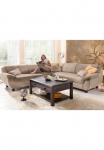 Home affaire Kampinė sofa &raquo;Yesterday L-Form B/T: 254/91 cm belastbar iki 140kg/ Sitz&laquo; Microfaser natur