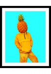 queence Paveikslas &raquo;Jeremy&laquo; Ananas | Humor | Menschen | Obst | Obst paveikslas/nuotrauka HD Premium Poster-Druck ir Holzrahmen