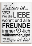 Artland Paveikslas &raquo;Wo die Liebe wohnt&laquo; Spr&uuml;che & Texte 1 Stk. dalys kaip Paveikslas ant drobės Plakatas in verschied. dydžiai