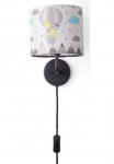 Paco Home Sieninis &scaron;viestuvas &raquo;Cosmo 343&laquo; E14 lempa vaikų kambario baldų komplektas Stecker &acirc;&circ;&hellip;18cm Hei&szlig;luftballon Tiere kabelis 3m E14