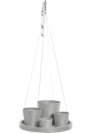 ECOPOTS Blumentopfuntersetzer &raquo;HANGING SAUCER White Grey&laquo; BxTxH: 36x36x3 cm