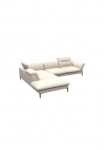FLEXLUX Kampinė sofa &raquo;Salino Funktionssofa su Kojų kėdutė Relaxsofa Ecksofa&laquo; sofa su Arm- ir Kopfteil-Verstellungen &Scaron;altų putų poliretano čiužinys & Stahl-Wellen