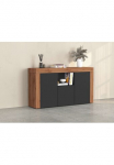 OTTO home Pailga indauja &raquo;CHRONOS plotis 155 cm su 3 durys 1 offenes ir 6 geschlossene F&auml;cher&laquo; 1 Stk. dalys SideboardKommode spinta Grifflos su Push to Open pagamintas in Italy