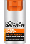 L'OR&Eacute;AL PARIS MEN EXPERT Želė &raquo;HYDRA ENERGY 24H nuo nuovargio FEUCHTIGKEITSPFLEGE&laquo; hilft bei m&uuml;der Haut feuchtigkeitsspendend