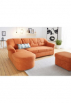 DOMO collection Kampinė sofa &raquo;Sarafina zeitlos ir komfortabel pasirinktinai su spyruoklės L-Form&laquo; patogi su miegojimo funkcija