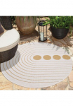 Carpet City Lauko kilimas &raquo;DUO RUG 5739&laquo; ovali 5 mm auk&scaron;tis Wendeteppich Wetterfest In- & Lauko Balkon terasa Wohnzimmer