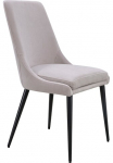Leonique Valgomojo kambario kėdė &raquo;Winston Esszimmertsuhl in Ash Grey&laquo; () 1 Stk.Polsterstuhl wei&szlig; lino imitacija juodos spalvos Beine retro stilius 51x58x94