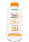 GARNIER Sonnenschutzmilch &raquo;AMBRE SOLAIRE HYDRA PROTECT+ 24H SONNENSCHUTZ-MILCH LSF 30&laquo; Beugt dunkle Flecken vor wasserfest zieht schnell ein.