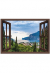 Artland Paveikslas &raquo;Gardasee durchs braune Fenster&laquo; Seebilder 1 Stk. dalys kaip Alubild Paveikslas ant drobės in verschied. dydžiai