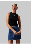 Calvin Klein Jeans Calvin KLEIN Džinsai liemenė &raquo;WOVEN LABEL megztinis palaidinukė Topas su Logopatch
