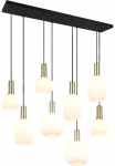 TRIO Leuchten TRIO Ap&scaron;vietimas pakabinamas &scaron;viestuvas &raquo;DIVA E27 H&auml;ngelampe 8-flammig su Glasschirm exkl 8xE27 max 10W&laquo; E27 1 Stk. warmwei&szlig; - kaltwei&szlig; reguliuojamas auk&scaron;tis iki max 150cm &scaron;viestuvas 120x32 cm Wohnzimmer K&uuml;che