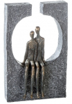 Casablanca by Gilde Dekoratyvinė figurėlė &raquo;Skulptur Zweisamkeit&laquo; Dekoracija auk&scaron;tis 28 cm P&auml;rchen su Spruchanh&auml;nger Wohnzimmer